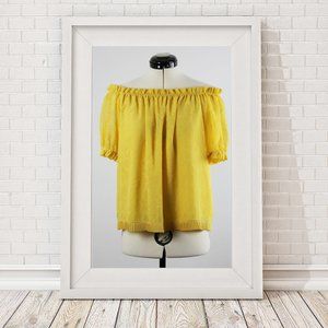 OFF THE SHOULDER YELLOW TOP